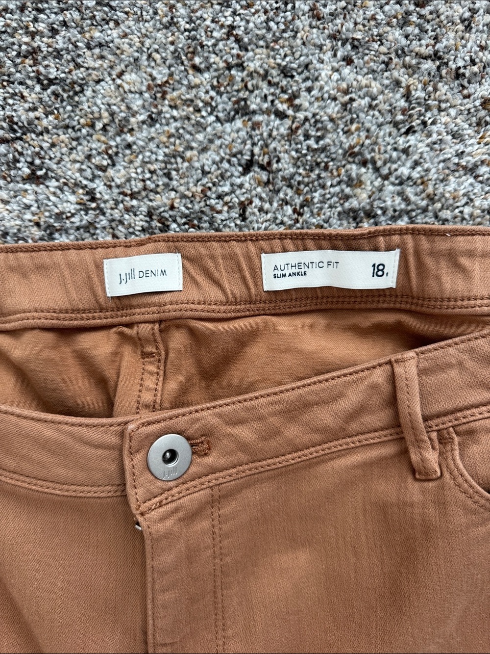 J. Jill Caramel Tan Stretch Chinos - Picture 2 of 4